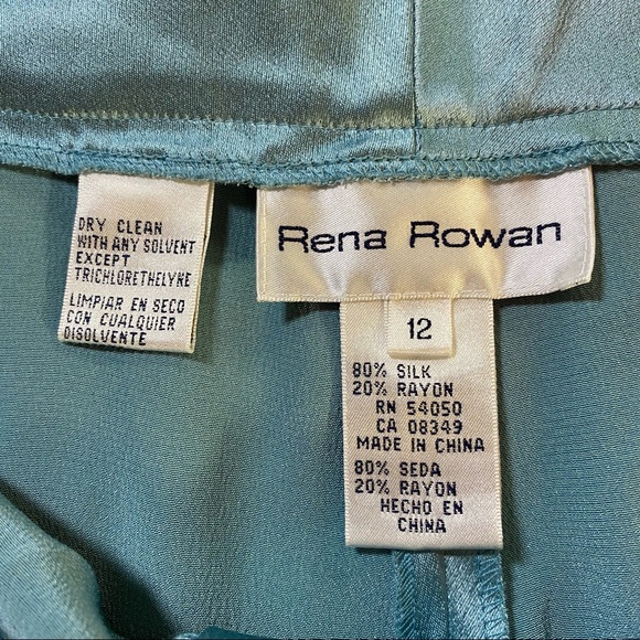 vintage silk baby blue pastel high waist trousers with pockets waist 32 x 32 - Picture 6 of 16